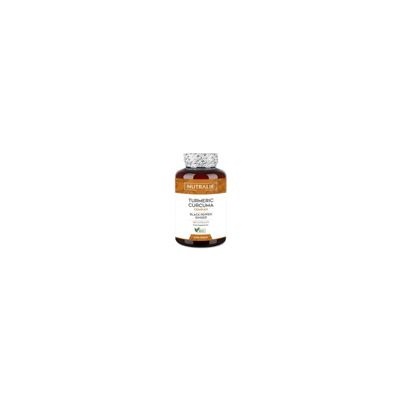 Cúrcuma complex con jengibre y pimienta negra orgánica
